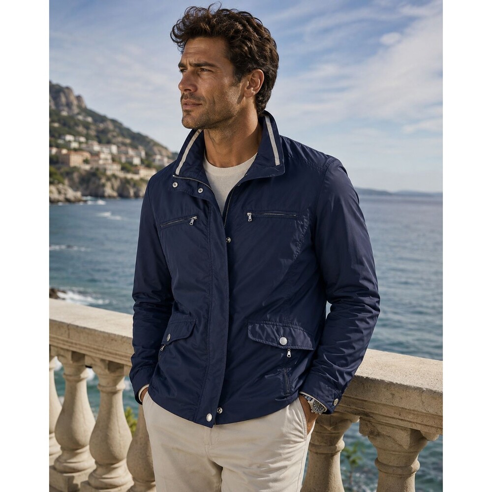 Vtg Paul & Shark Jacket Yachting Americas Cup Royal Yacht Club Navy L Made Italy